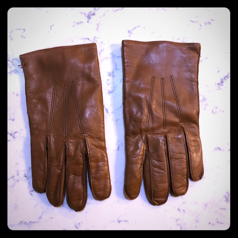 Mens leather COACH gloves